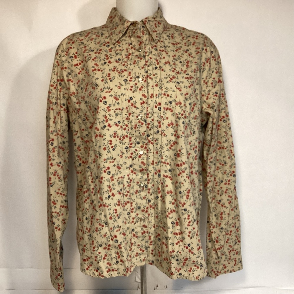 Lauren Ralph Lauren Floral Blouse - Cream and Red